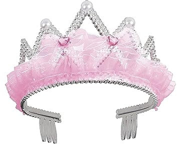 Tiara mit rosa Schleifen und Bändern