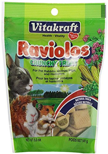 Vitakraft Raviolos Kleintier-Leckerlis, hergestellt mit echtem Gemüse, für Kaninchen, Meerschweinchen und Hamster, braun, 142 g (1 Stück)
