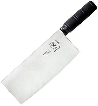 Mercer Culinary Chinese Chef's Knife M21020 Stainless Steel, Black (Rubberized Handle), 8-Inch Chef's Knife