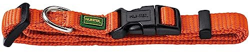 HUNTER VARIO BASIC Hundehalsung, Hundehalsband, robust, geschmeidig, Klickverschluss, M/1,5, orange