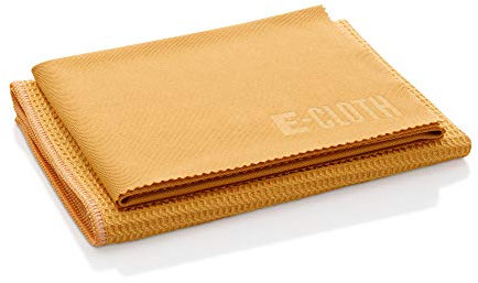 E-Cloth Microfibre Window Cleaner Kit - Glass Cleaning Cloth and Microfibre Towel Cleaning Kit for Windows, Car Windscreen, Mirrors - Orange