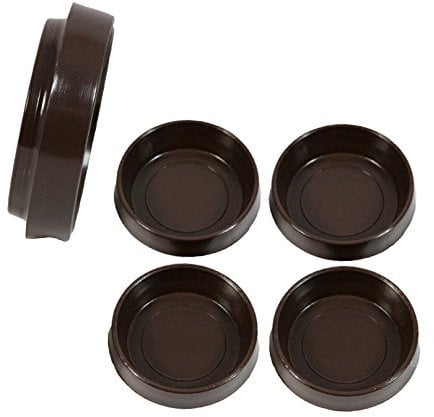 4 8 12 Brown Castor Cups Chair Carpet Furniture Floor Protectors Wood Laminate - Diameter : 60mm - Pack Size : 4