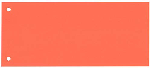 bene Trennstreifen, Karton, 180 g/m², gelocht, 24 x 10 cm, orange (100 Stück), Sie erhalten 1 Packung á 100 Stück