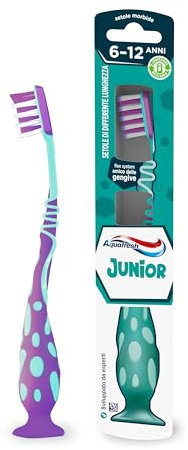 Aquafresh Spazzolino Junior sviluppato da esperti per Bambini 6-12 anni denti da latte e permanenti