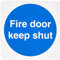 Seco Fire Door Keep Shut Sign, 100mm x 100mm - Self Adhesive Vinyl