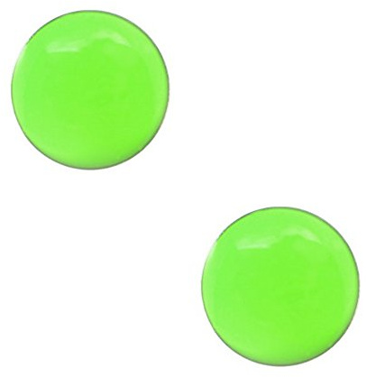 Studex Tiny Tips Ohrstecker für Kinder, hypoallergen, Edelstahl, 5 mm, Neongrün