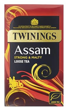 Twinings Assam Loose Leaf Tea | Strong, Bold & Malty Loose Black Tea | Refreshing & Invigorating Indian Tea Blend | Multipack Bulk Buy, (4 X 125g Packs)