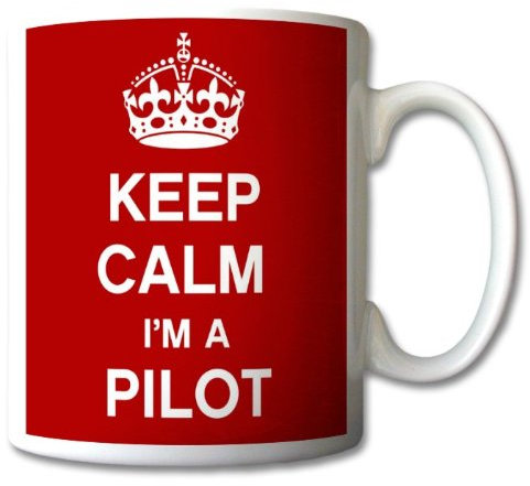 GrassVillage Keep Calm I'm A Pilot Mug Cup Gift Retro