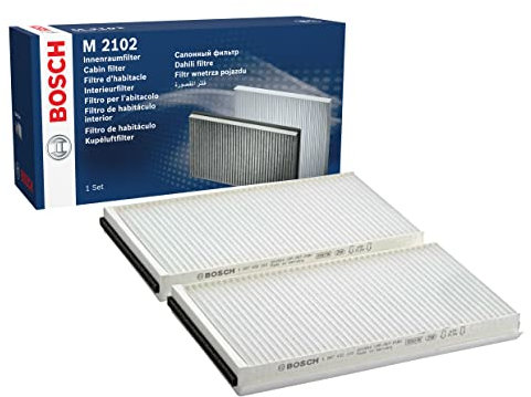 Bosch M2102 Standard Innenraumfilter - filtert Pollen und Staub - Ersatzfilter für bessere Luftqualität im Fahrzeuginnenraum - Set mit 2 Filtern