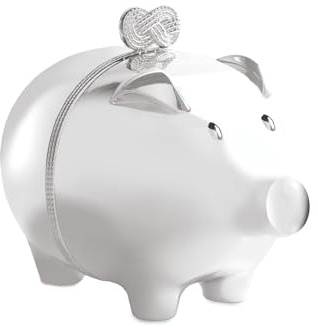 Vera Wang Infinity Baby Piggy Bank, Silver