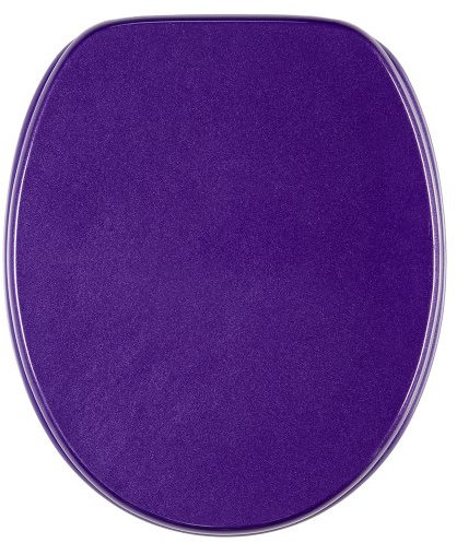 Sanilo Soft Close Toilet Seat, Wide Choice of Glittering Toilet Seats, Stable Hinges, Easy to Mount (Purple)