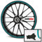 Motoking Felgenrandaufkleber mit Montagetool für Ihr Motorrad / 6 mm/für 10 bis 25 / Farbe wählbar - Türkis matt