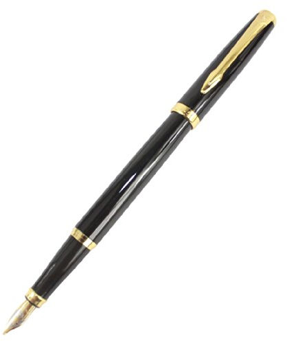 Gullor 9101 calligraphy nib fountain pen (bent nib) - black