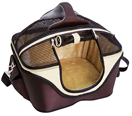 CROCI FAST&EASY 2-in-1-Haustier-Tragetasche, Tragetasche und Couch für Hunde und Katzen, Haustierumhängetasche, Transporttasche Größe M, maximale Belastung 15 kg, 49 x 40 x 35 cm (1 Stück)