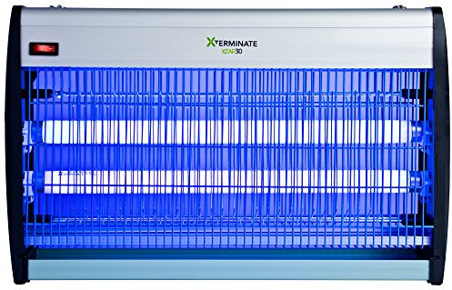 Xterminate Electric Fly Killer Zapper 30W UV Electronic Commercial, Home, Kitchen, Wall Ceiling Mountable, Kills Flies, Wasps, Bugs, Mosquitoes, Insects