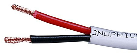 Monoprice Speaker Wire - CL2 Rated, 2-Conductor, 12AWG, PVC Jacket Material, 99.9% Oxygen-Free Pure Bare Copper, 500 Feet, White