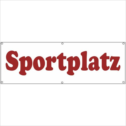 Indigos UG - Plane wasserdicht Gerüstplane - p143 - Sportplatz - Banner - 200 cm x 67 cm - Baustelle, Garten, Zaun oder Veranstaltung im Sommer - Werbeplane, Werbung