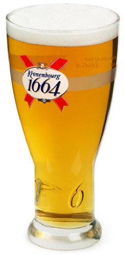 Kronenbourg 1664 Verre à bière de 60 cl, marque officielle, marquée CE