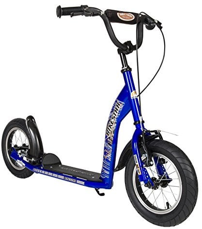 BIKESTAR Roller Kinderroller Tretroller Kickscooter mit Luftreifen für Jungen und Mädchen ab 6-7 Jahre | 12 Zoll Sport Kinder Scooter | Blau | Risikofrei Testen