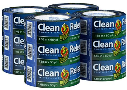 Duck Clean Release Blue Maler-Klebeband, 5,1 cm (4,8 cm x 60 Yard), 12 Rollen, 720 Yards, 284372