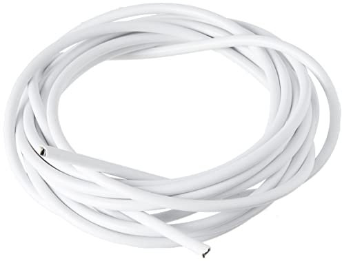 Merriway BH03876 Cordino per Tendaggi, Rivestimento in Plastica, con 2 Ganci e Occhielli, Bianco, 300 cm