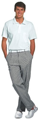 LEIBER Koch-Hose Bäcker-Hose - schwarz/weiß-pepita - Größe: 46