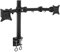 Mount-It! Dual Monitor Mount | Double Monitor Desk Stand | Fits 2 Computer Screens 19 20 21 22 23 24 27 Inches | C-Clamp and Grommet Base | Heavy Duty Full Motion Arms | VESA 75 100 Compatible