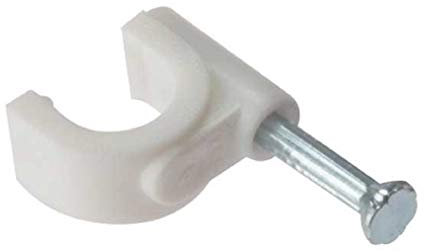 Tower Runde Kabel Clips 6–7 mm weiß 100 Stück