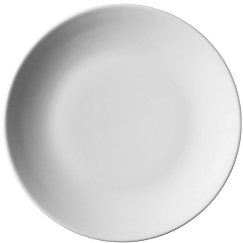 Royal Coupe Plates - 22cm White Porcelain Dinner Plates, Pack of 6
