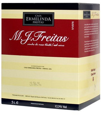 M.J.Freitas, Vinho de Mesa Tinto, 5 Liter (Rotwein aus Portugal, Vinho de Mesa) Castelao Frances
