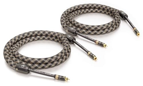 VIABLUE NF-S6 AIR Silver Cinchkabel * Analog/NF/Referenz * Audiokabel * 6-Fach Abschirmung * Versilberte OFC Litzen * Airpipes * T6s Cinchstecker/RCA* NF-AIR Splitter * 1 Paar * 70 cm * 0.7 m