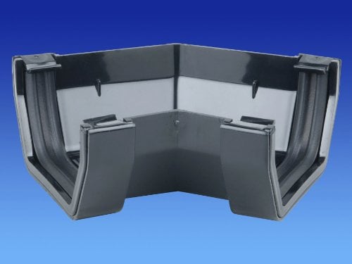 Hepworth SG21 schwarz 45 DEGREE Winkel zum 112 mm Regenrinnen quadratisch