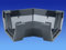 Hepworth SG21 schwarz 45 DEGREE Winkel zum 112 mm Regenrinnen quadratisch
