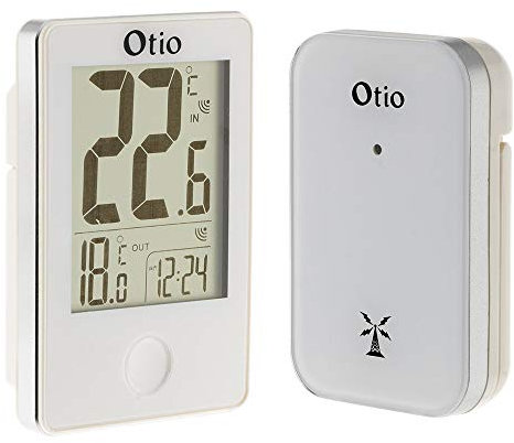 OTIO 936067 termometro Interno/Esterno, Senza Fili, 60 m, Bianco