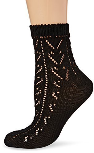 Lusana Damen Trachtensöckchen Heidi Trachtenstrümpfe, Schwarz (schwarz 01), 39/40 (Herstellergröße: 38-40)