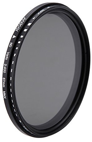 Andoer® 67 mm ND Fader ND2 Neutral Density verstellbar bis ND400 Variable Filter für Canon Nikon DSLR