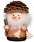 Kleine Figuren & Miniaturen Wackelmännchen Zapfenmännchen natur - 8,0cm - Christian Ulbricht