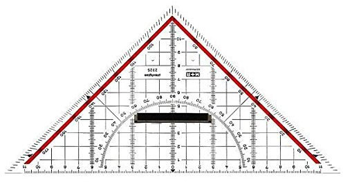Paperfoxx 122697 Geodreieck mit Griff, 22 cm