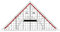 Paperfoxx 122697 Geodreieck mit Griff, 22 cm