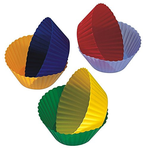 Original Kaiser Original Kaiserflex Red Silikon Muffinförmchen 6 Stück, Silikonbackform, Muffin Förmchen wiederverwendbar, Standardgröße, Cupcake Formen