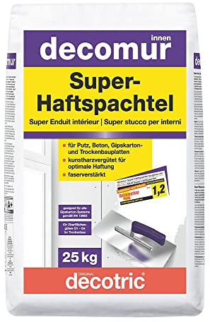 Decotric Super-Haftspachtel 25 kg Metall Paste Klebepaste Klar Wasserfest Metallgeeignet