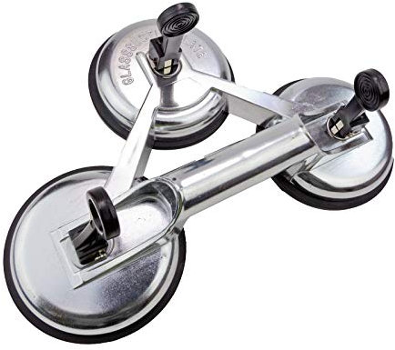 Alu Glasheber Glassauger Gummisauger Vakuumsauger Vakuumheber 3 Teller silber GH 170