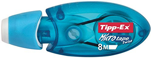 BIC Korrekturroller Tipp-Ex Microtape Twist, 8 m x 5 mm, blau, 532520, weiß
