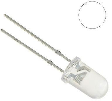 10 x White Flickering Candle Effect 5mm LED Bulb DIY Hobby Electronics (Pack of 10)