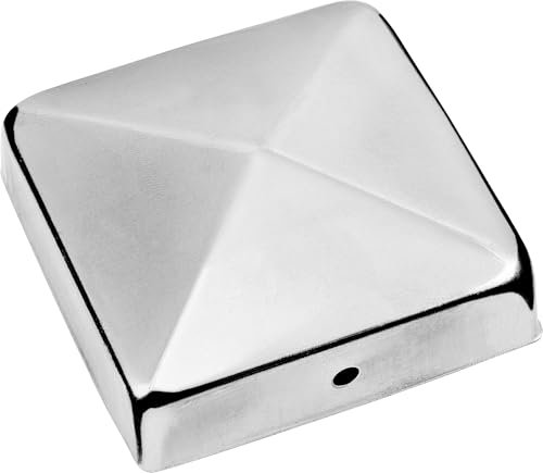 Connex Capuchon de poteau 70 x 70 mm, sans boule, matériau : acier inoxydable A2, 1 pièce, HV4320