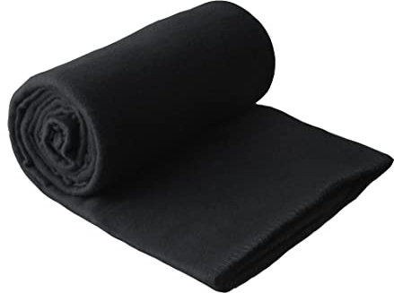 CB Home & Style Fleecedecke Uni 130 x 170 cm Schwarz