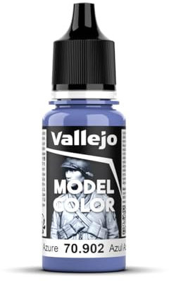Vallejo Model Color Pintura Acrílica Azul (Azure) Acabado Mate, 18 ml. Autonivelante y Sistema BSL para Modelismo y Figuras