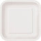 14 x White SQUARE Paper Plates (9/23cm)