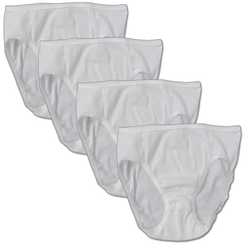 HERMKO 2130 4er Pack Mädchen Slip aus 100% Bio-Baumwolle