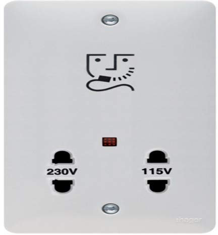 Hager 115/230V Shaver Socket